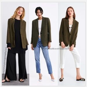 zara rustic blazer